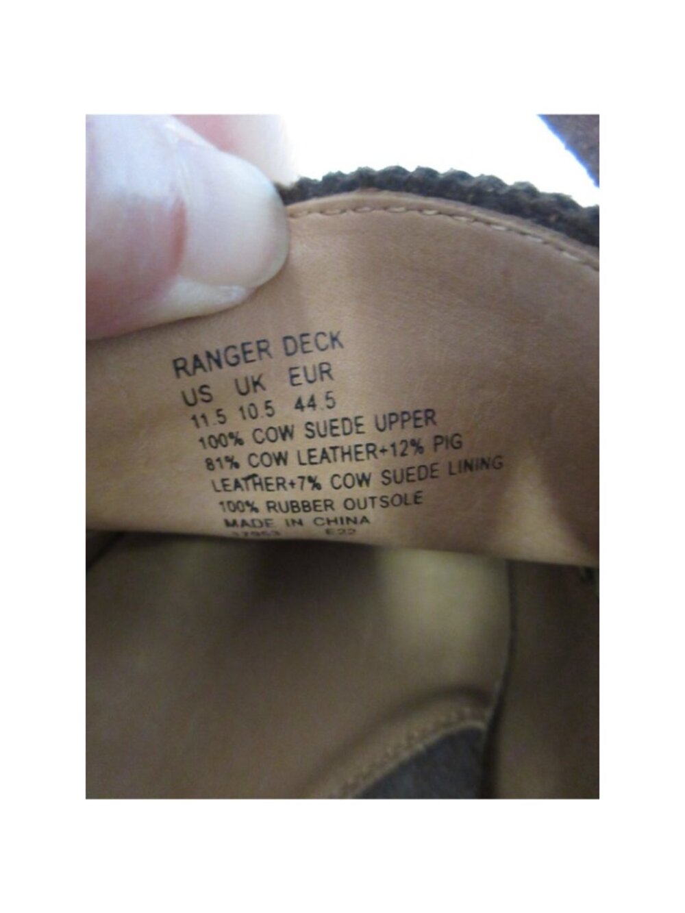 Polo Ralph Lauren Boat Shoes 11.5 D Ranger Deck Cow Suede Lug Sole - Picture 9 of 12